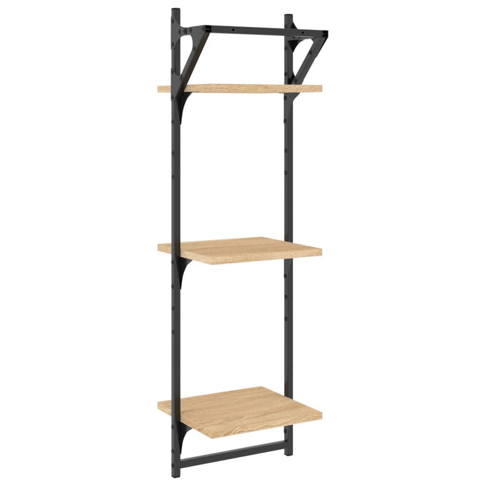 Rafturi perete 3 niveluri/bare 2 buc stejar sonoma 30x25x100cm - WALTI WALTI