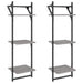 Rafturi perete 3 niveluri cu bare 2 buc. gri sonoma 30x25x100cm - WALTI WALTI