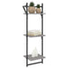 Rafturi perete 3 niveluri cu bare 2 buc. gri sonoma 30x25x100cm - WALTI WALTI