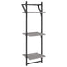 Rafturi perete 3 niveluri cu bare 2 buc. gri sonoma 30x25x100cm - WALTI WALTI