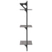 Rafturi perete 3 niveluri cu bare 2 buc. gri sonoma 30x25x100cm - WALTI WALTI