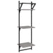 Rafturi perete 3 niveluri cu bare 2 buc. gri sonoma 30x25x100cm - WALTI WALTI