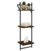 Rafturi perete cu 3 niveluri/bare 2 buc stejar maro 30x25x100cm - WALTI WALTI