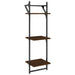 Rafturi perete cu 3 niveluri/bare 2 buc stejar maro 30x25x100cm - WALTI WALTI