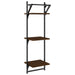 Rafturi perete cu 3 niveluri/bare 2 buc stejar maro 30x25x100cm - WALTI WALTI