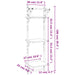 Rafturi perete cu 3 niveluri/bare 2 buc stejar maro 30x25x100cm - WALTI WALTI