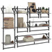 Set rafturi perete cu bare, 6 buc., gri sonoma, lemn prelucrat - WALTI WALTI