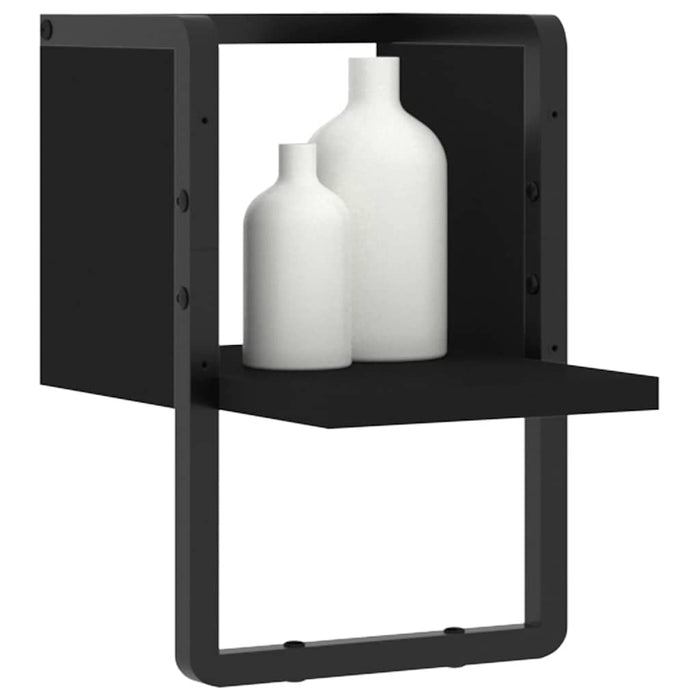 Raft de perete cu bare, negru, 20x25x30 cm - WALTI WALTI
