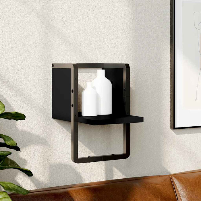 Raft de perete cu bare, negru, 20x25x30 cm - WALTI WALTI