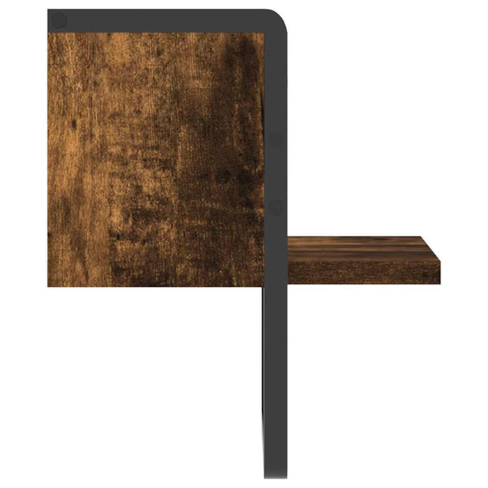 Raft de perete cu bare, stejar fumuriu, 20x25x30 cm WALTI