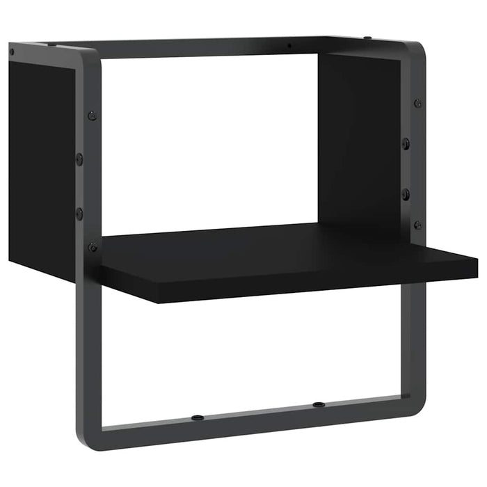 Raft de perete cu bare, negru, 30x25x30 cm - WALTI WALTI
