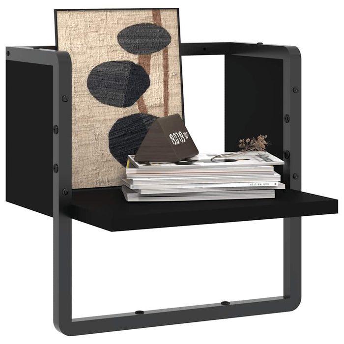 Raft de perete cu bare, negru, 30x25x30 cm - WALTI WALTI