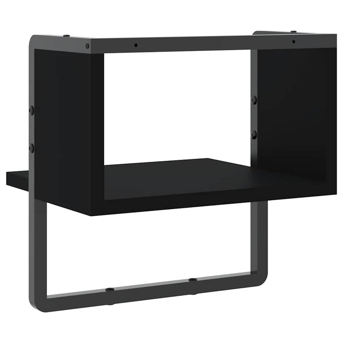 Raft de perete cu bare, negru, 30x25x30 cm - WALTI WALTI
