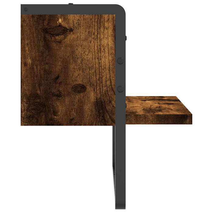 Raft de perete cu bare, stejar fumuriu, 30x25x30 cm - WALTI WALTI
