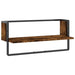 Raft de perete cu bare, stejar fumuriu, 65x25x30 cm - WALTI WALTI