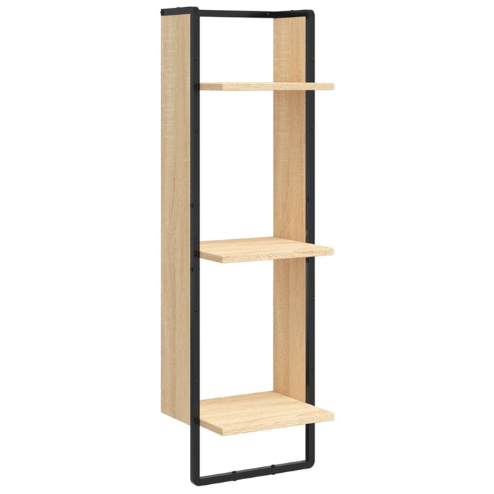 Raft cu 3 niveluri stejar sonoma, 30x25x100 cm, lemn prelucrat - WALTI WALTI