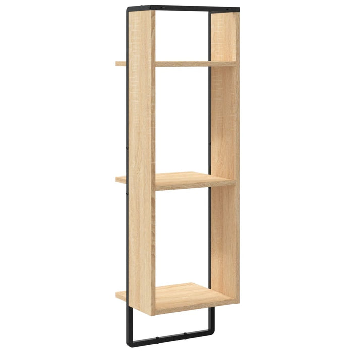 Raft cu 3 niveluri stejar sonoma, 30x25x100 cm, lemn prelucrat - WALTI WALTI
