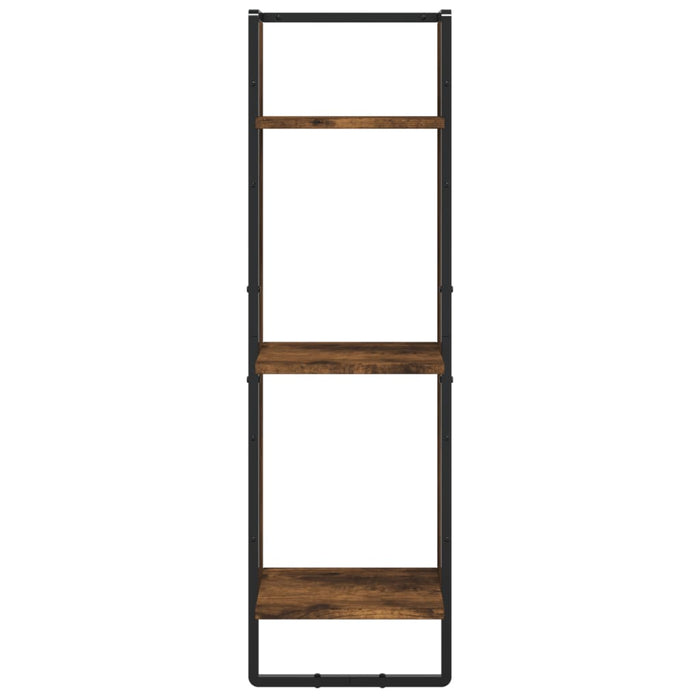 Raft cu 3 niveluri stejar fumuriu, 30x25x100 cm, lemn prelucrat WALTI