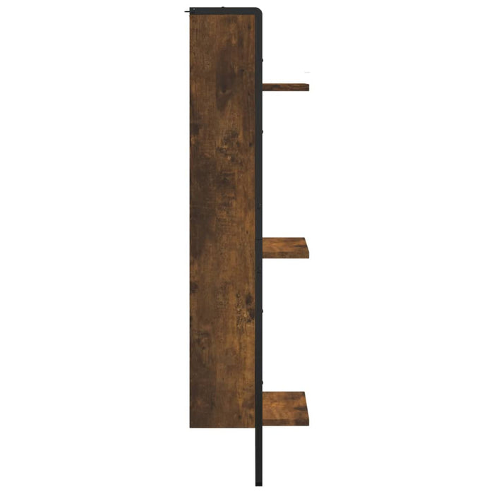 Raft cu 3 niveluri stejar fumuriu, 30x25x100 cm, lemn prelucrat WALTI