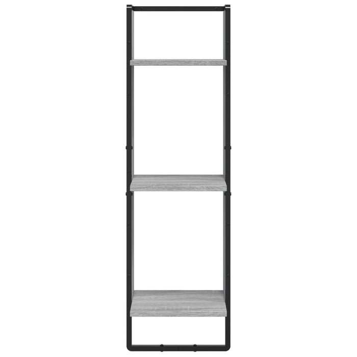 Raft cu 3 niveluri, gri sonoma, 30x25x100 cm, lemn prelucrat - WALTI WALTI