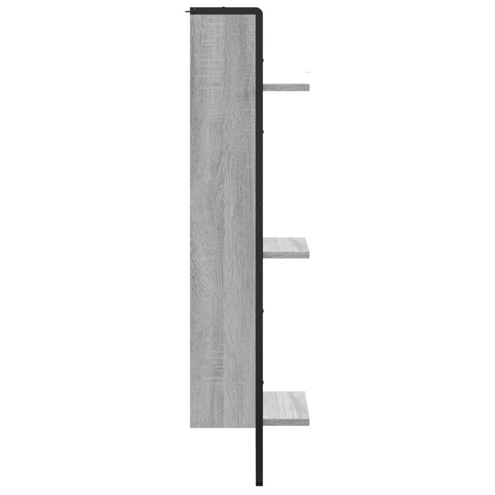 Raft cu 3 niveluri, gri sonoma, 30x25x100 cm, lemn prelucrat - WALTI WALTI