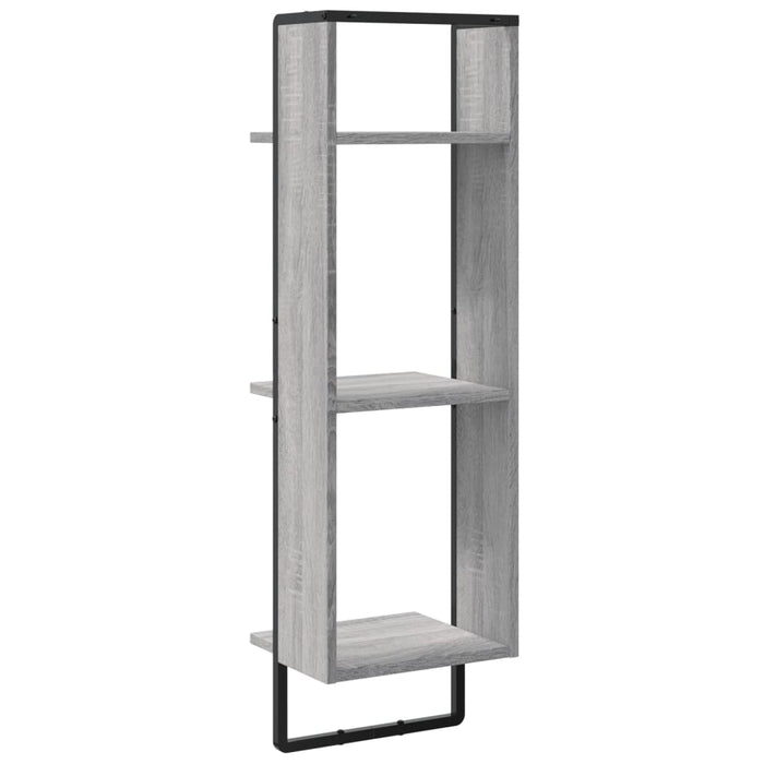 Raft cu 3 niveluri, gri sonoma, 30x25x100 cm, lemn prelucrat - WALTI WALTI