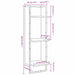 Raft cu 3 niveluri, gri sonoma, 30x25x100 cm, lemn prelucrat - WALTI WALTI