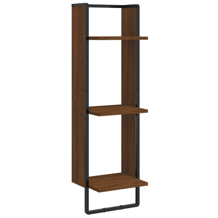 Raft cu 3 niveluri stejar maro, 30x25x100 cm, lemn prelucrat - WALTI WALTI
