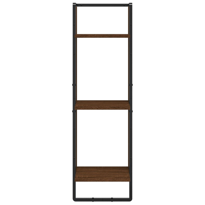 Raft cu 3 niveluri stejar maro, 30x25x100 cm, lemn prelucrat - WALTI WALTI