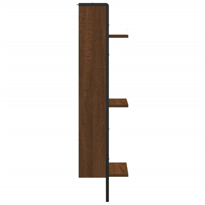 Raft cu 3 niveluri stejar maro, 30x25x100 cm, lemn prelucrat - WALTI WALTI