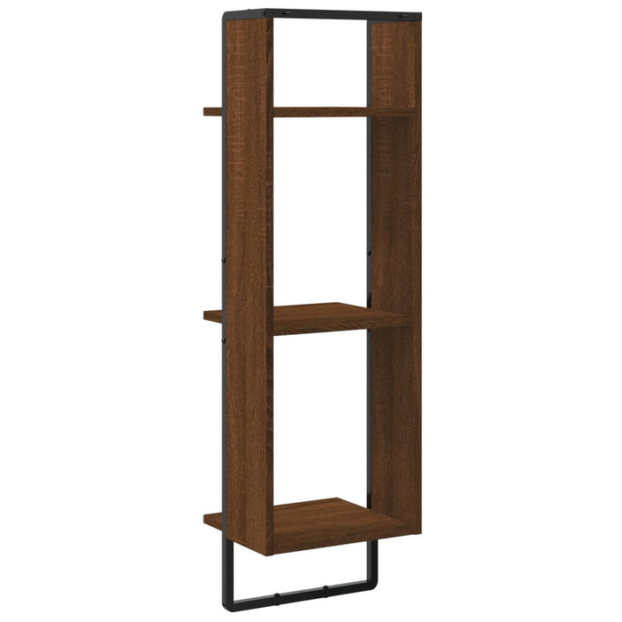 Raft cu 3 niveluri stejar maro, 30x25x100 cm, lemn prelucrat - WALTI WALTI