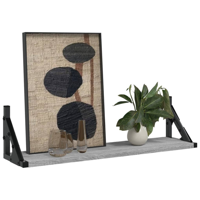 Rafturi de perete, 2 buc., sonoma gri, 60x15x15,5 cm - WALTI WALTI