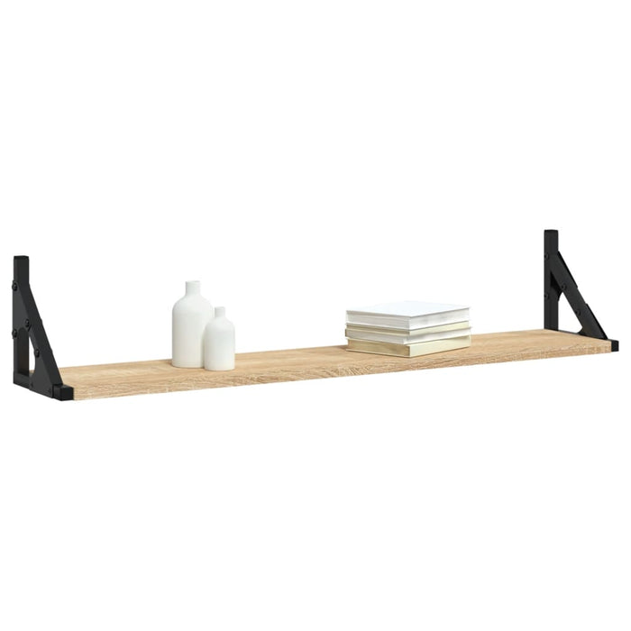 Rafturi de perete 2 buc. Stejar Sonoma 80x15x15,5 cm Lemn stratificat WALTI