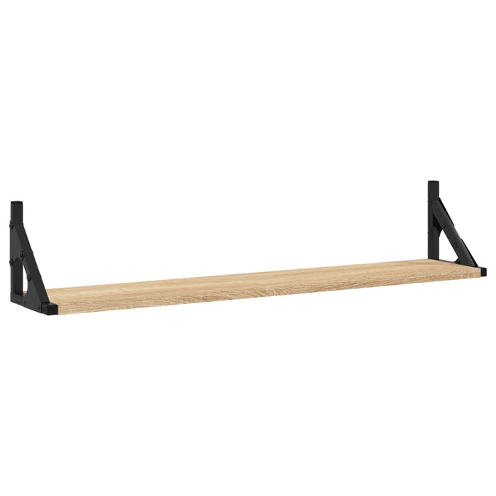 Rafturi de perete 2 buc. Stejar Sonoma 80x15x15,5 cm Lemn stratificat WALTI