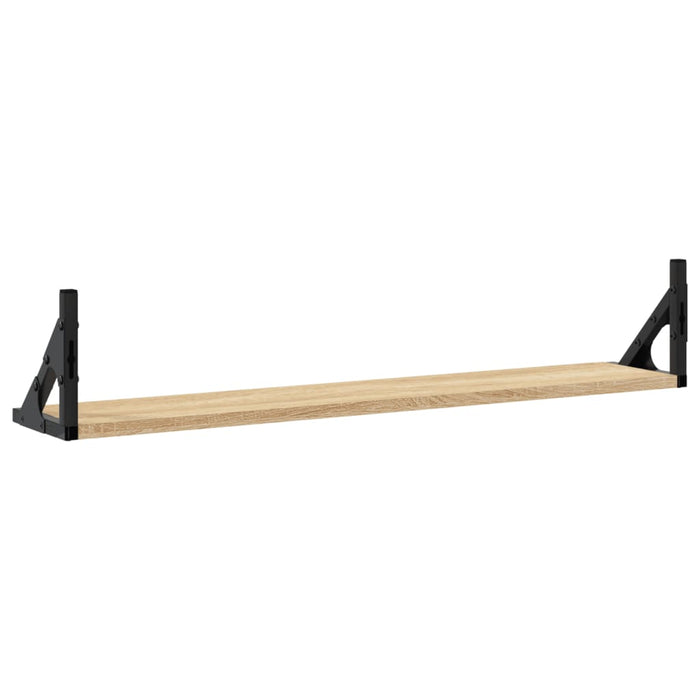 Rafturi de perete 2 buc. Stejar Sonoma 80x15x15,5 cm Lemn stratificat WALTI