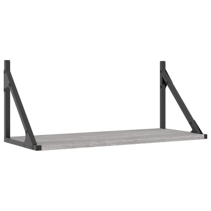Rafturi de perete, 2 buc., gri sonoma, 60x25x25,5 cm, lemn WALTI