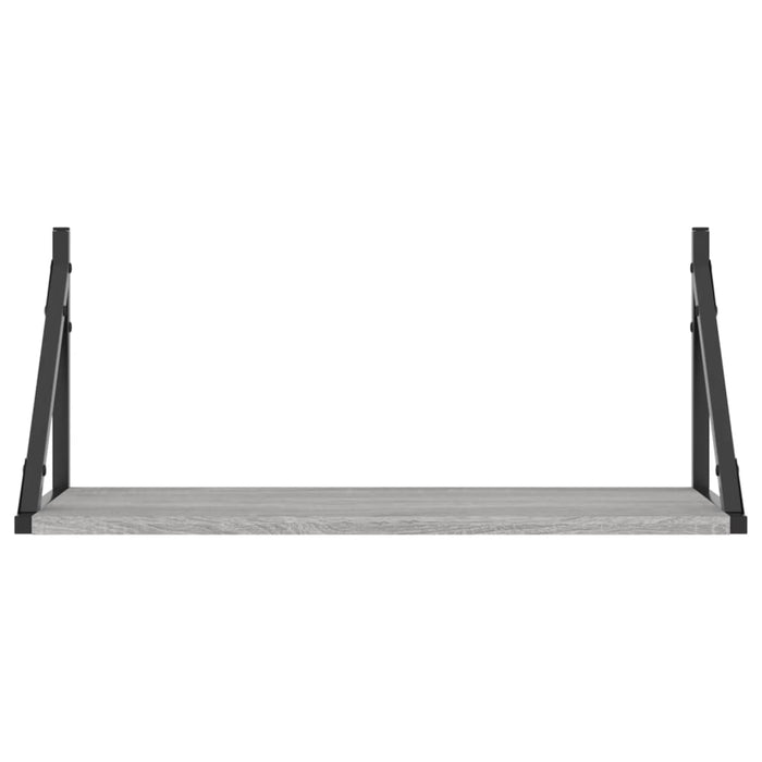 Rafturi de perete, 2 buc., gri sonoma, 60x25x25,5 cm, lemn WALTI
