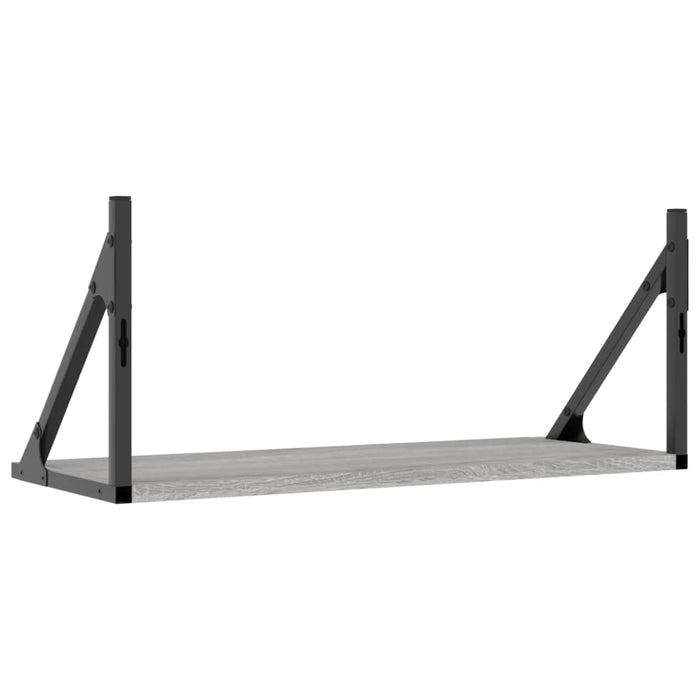 Rafturi de perete, 2 buc., gri sonoma, 60x25x25,5 cm, lemn WALTI