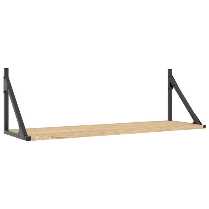 Rafturi de perete 2 buc. Stejar Sonoma 80x25x25,5 cm Lemn stratificat WALTI