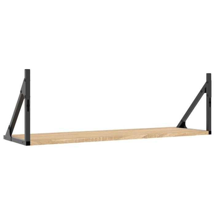 Rafturi de perete 2 buc. Stejar Sonoma 80x25x25,5 cm Lemn stratificat WALTI