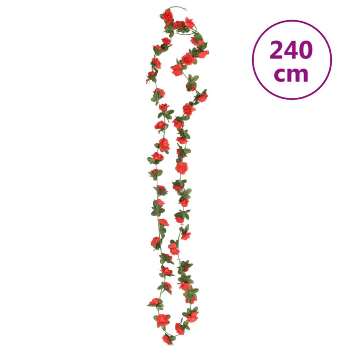 Ghirlande de flori de Crăciun, 6 buc., roșu, 240 cm - WALTI WALTI