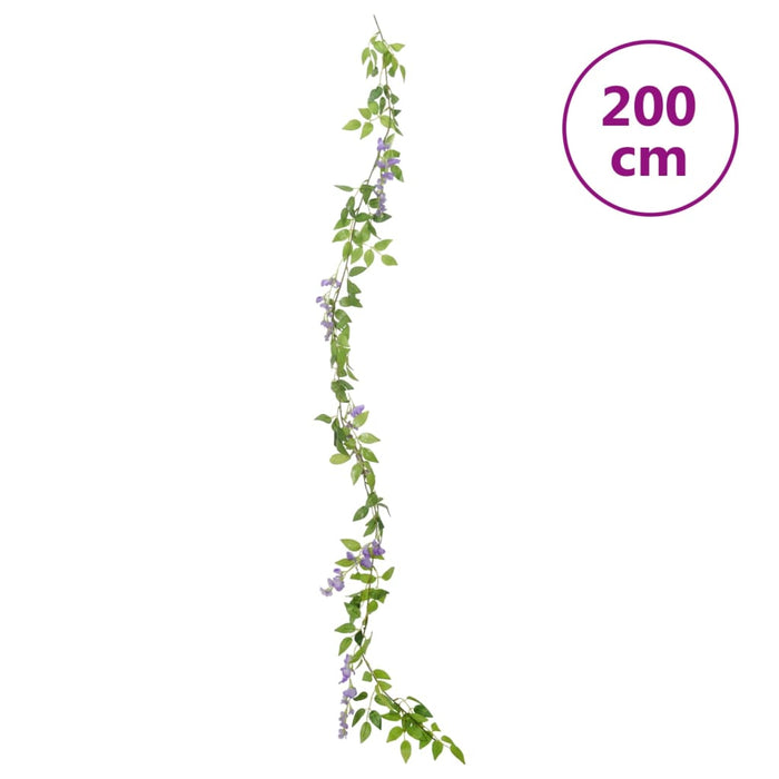 Ghirlande de flori de Crăciun, 6 buc., violet, 200 cm - WALTI WALTI