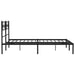 Cadru de pat metalic cu tăblie, negru, 120x200 cm - WALTI WALTI