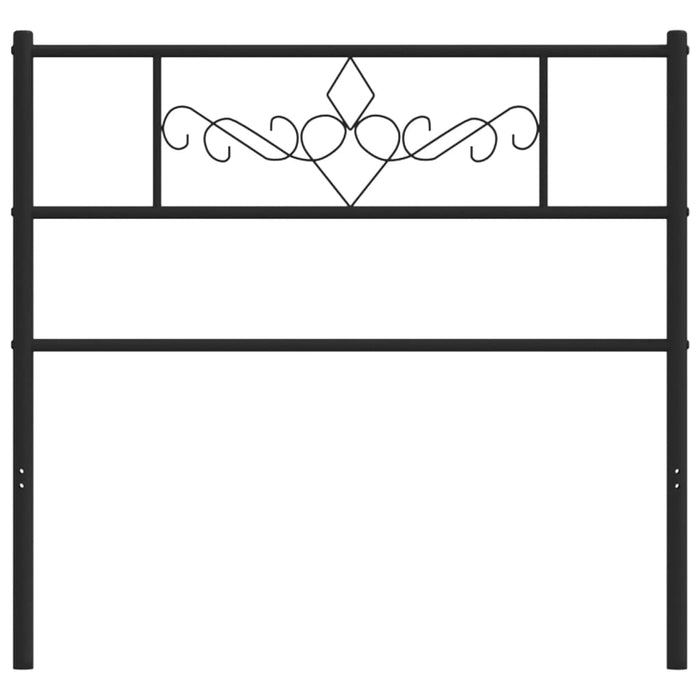 Tăblie de pat metalică, negru, 75 cm - WALTI WALTI