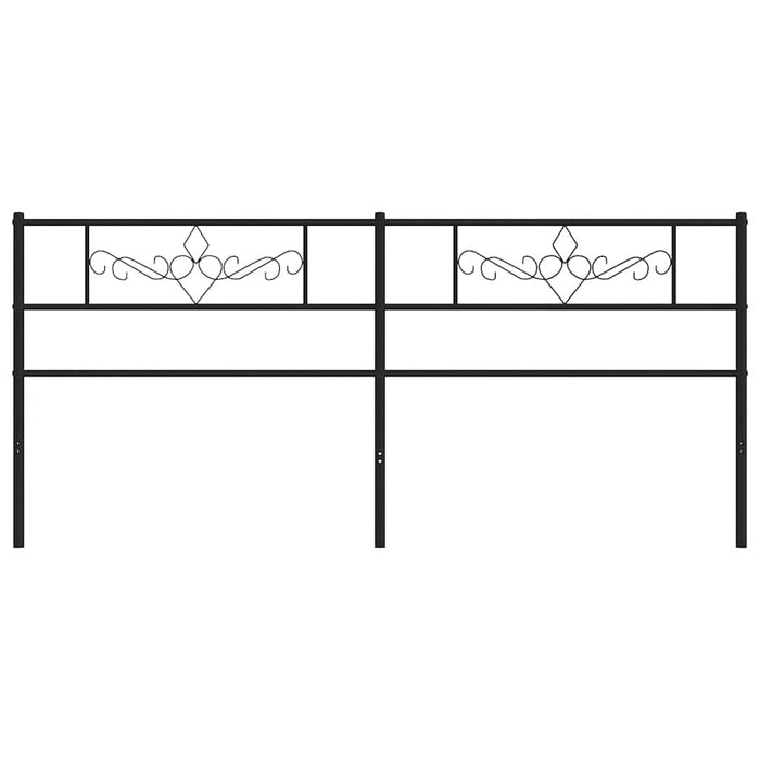 Tăblie de pat de schimb metalică, negru, 200 cm WALTI