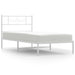 Cadru de pat din metal cu tăblie, alb, 107x203 cm - WALTI WALTI