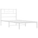Cadru de pat din metal cu tăblie, alb, 107x203 cm - WALTI WALTI