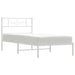 Cadru de pat din metal cu tăblie, alb, 107x203 cm - WALTI WALTI