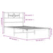 Cadru de pat din metal cu tăblie, alb, 107x203 cm - WALTI WALTI