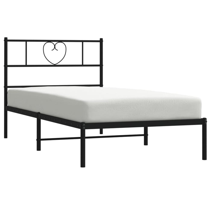 Cadru de pat din metal cu tăblie, negru, 107x203 cm - WALTI WALTI